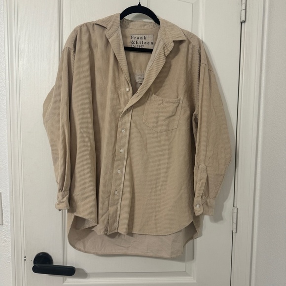 FRANK & EILEEN Shirley Oversized Button-Up Shirt in Vintage White Size XS - Picture 5 of 11